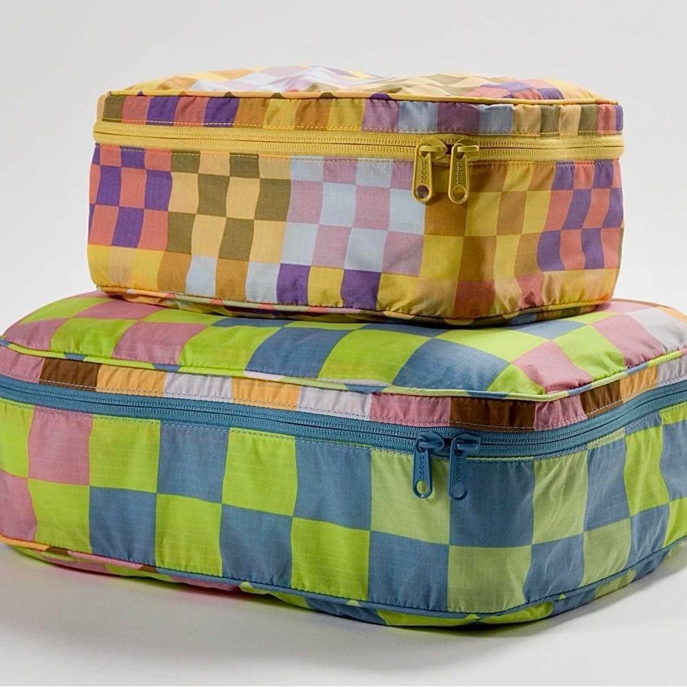 BAGGU packing cube set- Checks on Checks